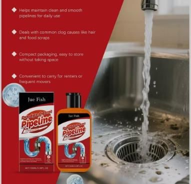 Clearing Blockage Descaling Deodorizing Pipeline Unclogging Agent 100 ml (Pack of 2)